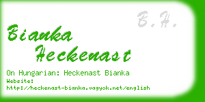 bianka heckenast business card